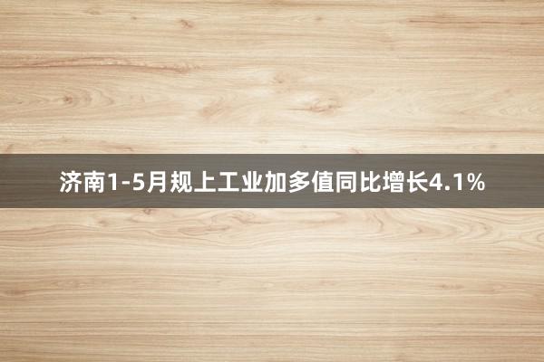   济南1-5月规上工业加多值同比增长4.1%