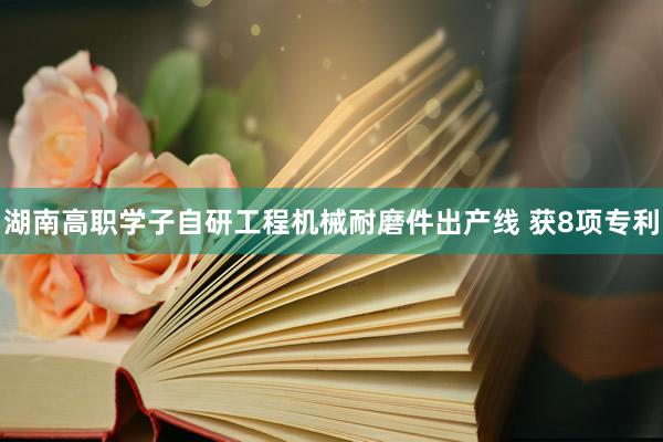   湖南高职学子自研工程机械耐磨件出产线 获8项专利